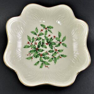 LENOX CHRISTMAS BOWL MADE IN USA